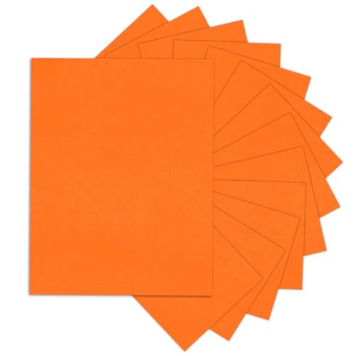 Orange Cardstock Paper 8.5 x 11 80lb Card Stock Goefun 24 Sheets Orange Construction Paper for Halloween Card Making Invitations Menus DIY Cards
