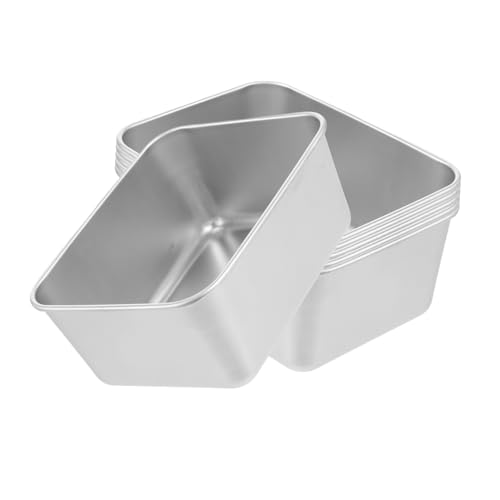 CIYODO 6pcs Square Stainless Steel Baking Pans Nonstick Metal Bakeware Elegant Design for Cakes Brownies Lasagna and Stackable for Everyday Use and Special Occasions