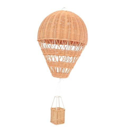 Montgolfière rotin tressé suspendue pour décoration de chambre d'enfant et fête de maternelle - 2