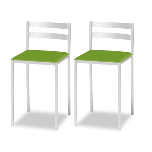 2 Taburetes de Cocina con Respaldo bajo