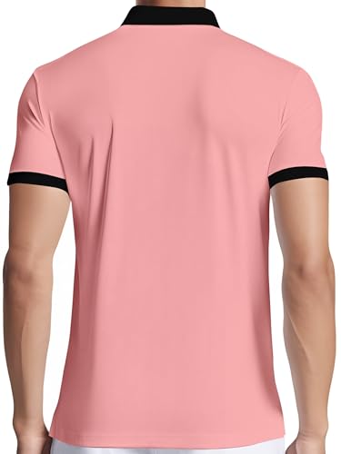 Image of PAGYMO Funny Golf Shirts for Men Crazy Printed Pattern Novelty Moisture Wicking Performance Mens Polo Shirt