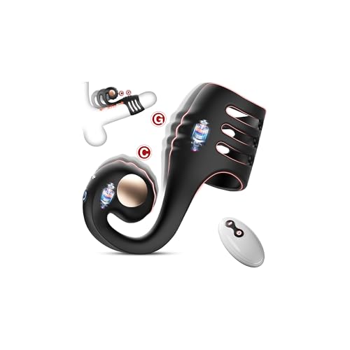 Penis Ring Cock Ring Vibrator Cock Sleeve with Snail-Shaped Vibrator Male Sex Toys Remote Control Penis Sleeve Clit G-Spot Vibrators for Men Couples