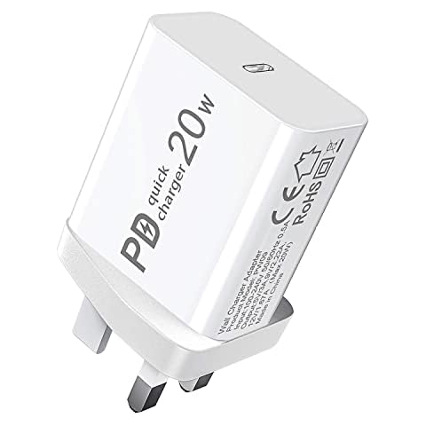 20W USB C Charger Plug for iPhone 12/13 14 11/13 Pro/13 Pro Max/12 Mini/11 Pro Max/XR XS X/SE 2020 2022/7 8 Plus,Samsung S21/S20/S22 FE A53 A33 A13 5G,PD3.0 Fast Charge Wall Charging Power Adapter Cover