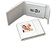 Hochwertiges Leder USB-Case/Album mit USB-Fach mit Sichtfenster für persönliches Coverbild – Ideal zur Aufbewahrung von Hochzeitsfotos & digitalen Erinnerungen (Weiss)