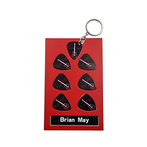 Brian M Médiator de guitare | 6 médiators d’artiste | 1 porte-clés d’artiste - Les Beatles, Paul McCartney, John Lennon, RIngo Starr, George Harrison Brian M Médiator de guitare | 6 médiators d'artiste | 1 porte-clés d'artiste