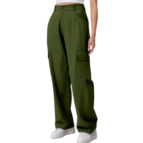Pantalon cargo droit extensible qui sublime les silhouettes grandes tailles