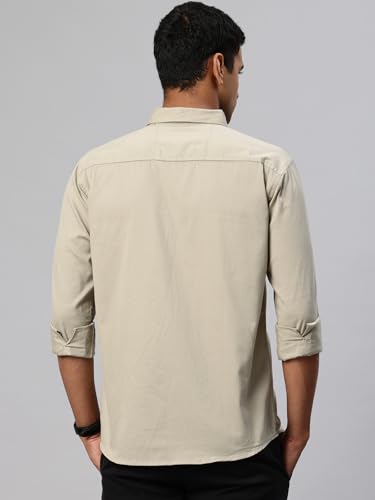 Image of Majestic Man Comfort Slim Fit Solid Pure Cotton Self Design Casual Shirt