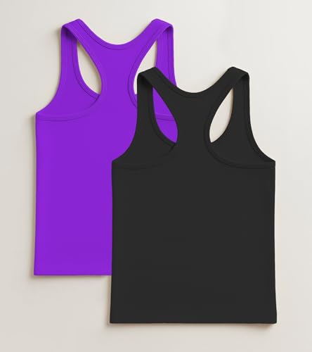 Image of Kurve Premium Girls Seamless Supersoft Wide Strap Comfortable Racerback Tank (Made with Love in The USA)