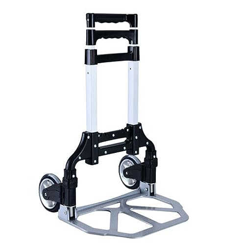 Carretilla plegable portátil de mano con ruedas de goma miniatura 1