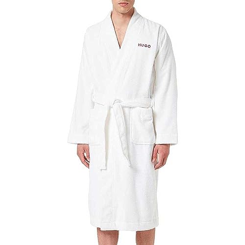Hugo Robe en Tissu éponge pour Homme, Blanc 100, S