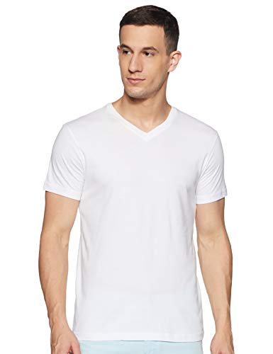 Image of Amazon Brand - Symbol Men's Solid Cotton T Shirt | Plain | V Neck | Half Sleeve-Regular Fit | Combo Pack of 3 (Available in Plus Sizes)