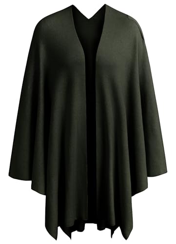 Image of PULI Womens Cross Front Poncho Shawl Wrap Elegant Wedding Formal Gift