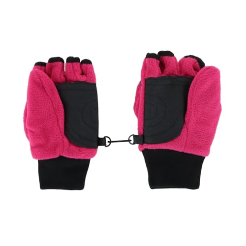 Kid's 4-7 Winter Fleece Convertible Fingerless Glove to Mitten2