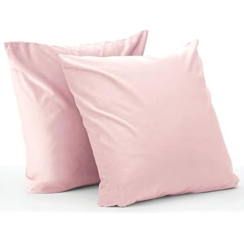 mDesign Juego de 2 fundas de cojín de terciopelo rosa Cover