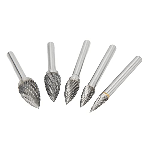 Set de 5 fresas de carburo de corte doble miniatura 7
