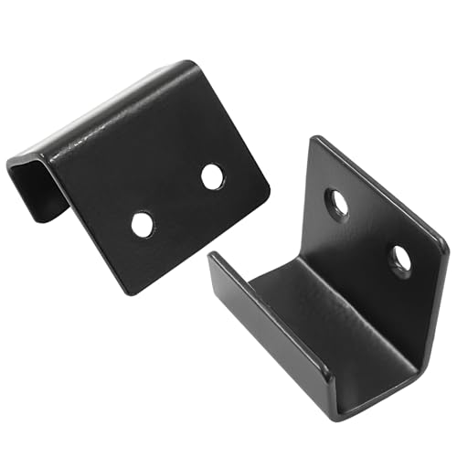 Image of Black Tile Wall Mount Bracket, 8 Pcs, Inner Width 20mm | Stainless Steel, Heavy Duty, For Mirrors & Pictures, Ceramic Tile Display