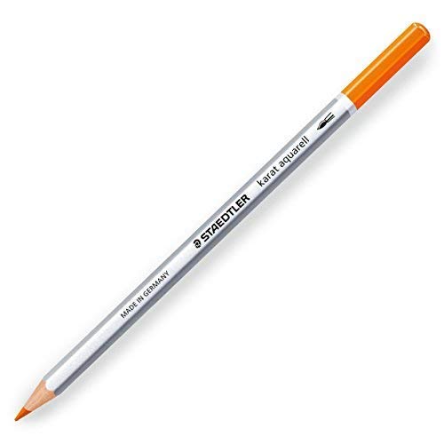 STAEDTLER Karat Aquarell Pencil โ Professional Watercolour Pencil - Single Pencil โ Orange - 4