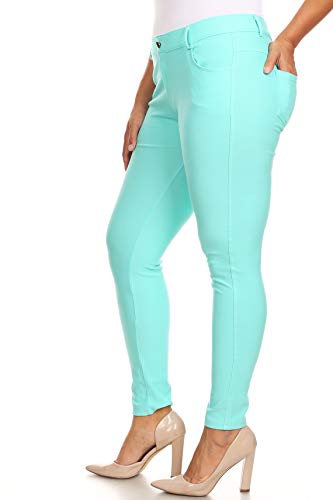 Image of YELETE Women's Basic Five Pocket Stretch Jegging Tights Pants