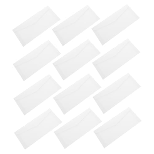 BESTonZON 100個 加厚横向白色無地封筒袋 厚紙耐久性 書類収納バッグ 学校 オフィス ビジネス用 多目的郵便 ファイル保護用