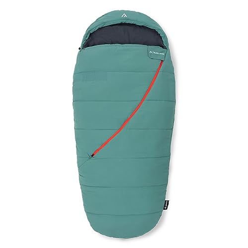 qeedo Buddy Junior Saco de Dormir para niños, Momia, Soft Touch, Best Shape - Verde