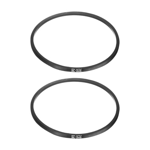 uxcell 2Pcs 3L245 Classic Wrapped Rubber V-Belt, 24.5"(622mm) Outside Circumference, 3L Profile V Belt 3/8" Width 7/32" Height