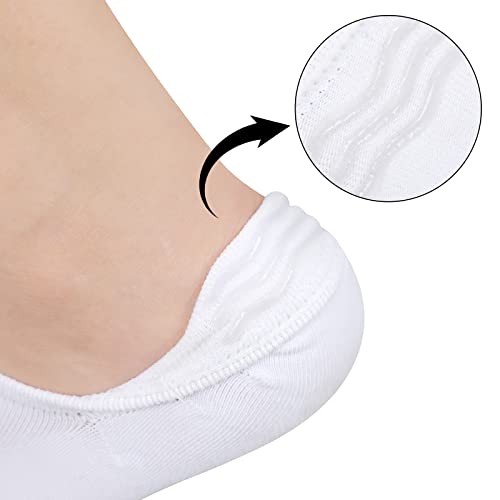 GUUNIEE No Show Socks Womens 4 or 6 Pairs Black Invisible Liner Non Slip Low Cut Socks Thin Short Ladies3