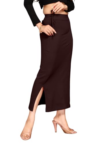 Image of ALYNE Blended Saree Shapewear Petticoat for Women, Women's Blended FullElastic with Drawstring Saree Shapewear, Skirts for Women,Shape Wear Dress for Saree