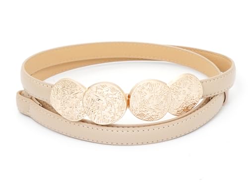 Skinny Belts for Women Thin Waist Belt Ladies PU Leather Belt with Gold Buckle for Dresses4