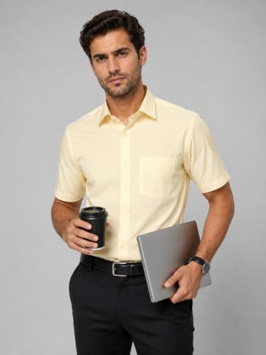 Image of Appel Touch Men's Cotton Blend Formal Shirt Half Sleeves