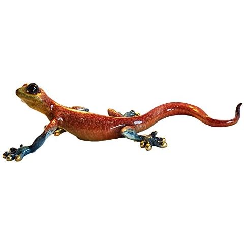 Aljec Large Red Speckled Gecko, Metal, 34 x 14 x 9 cm Cover