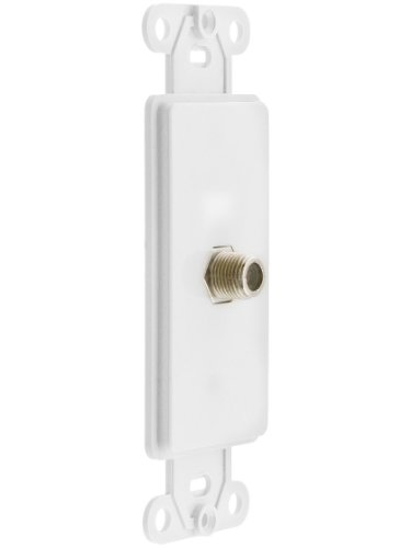 Jack coaxial de vídeo Leviton 40681-w en placa de pared para señal estable sin pérdidas