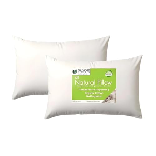 OrganicTextiles Organic Cotton Pillows (King, 2-Pack)