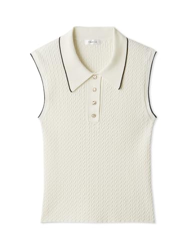 フレイ アイディー] ノースリーブケーブルニットポロFWNT254028