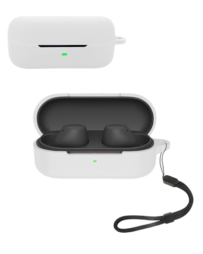 Custodia protettiva per auricolari Sony WF-C510 in morbido impermeabile antiurto e antigraffio ideale per la protezione quotidiana colore silicone bianco