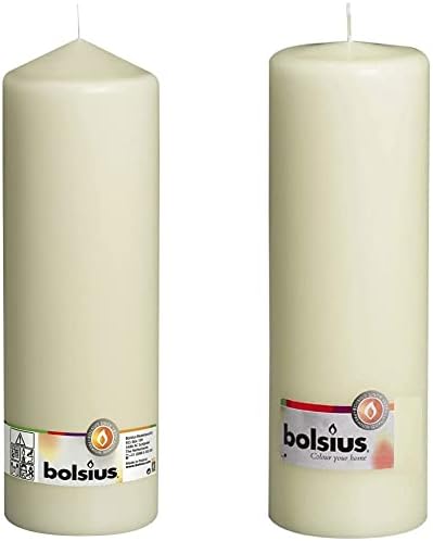 Bolsius Pillar Candle Extra Large, "White 100 mm Width"