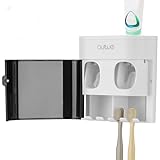 Linkidea Soporte para cepillos de 4 Ranuras con 2 dispensadores de Pasta Dental,...