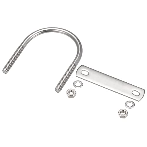 METALLIXITY U Bolts 2 Sets (M6x47x65mm),Round U Bolt with Accessories