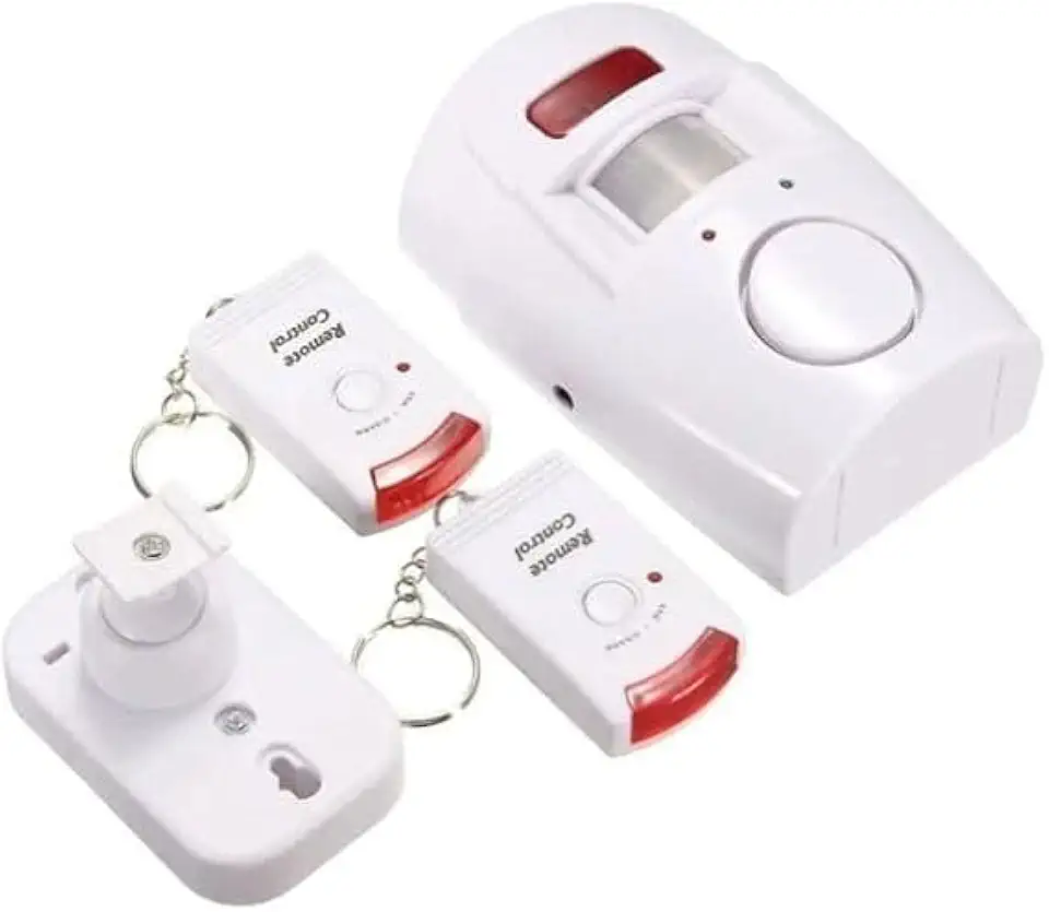 Kit Alarme Residencial Sem Fio com Sensor de Presença, 2 Controles Remotos, Sirene Potente, Sistema de Segurança Expansível