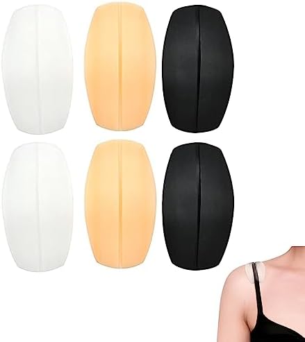 6 Stück Silikon BH Träger Kissen - Rutschfeste Schulterpolster Gegen Druckstellen