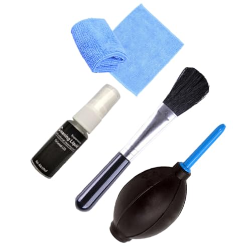 4pezzi Strumenti Di Pulizia Per Computer Kit Completo Con Spray Spazzola Per Tastiera Panno Di Di Alta Qualità e Soffiatore Aria Accessori Per Monitor e Apparecchi