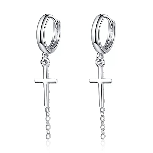 Boucles d'oreilles Silver Cross bijoux féminins aux finitions soignées