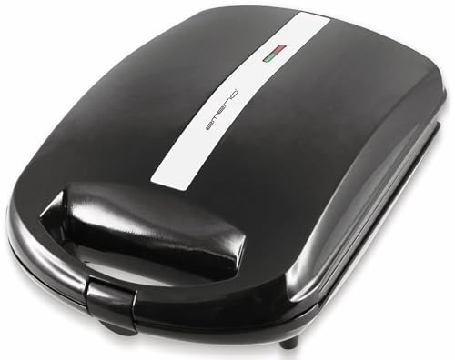 Emerio XXL Sandwich Toaster TEST GUT für alle Toastgrößen geeignet 4x große Muschelform für die ganze Familie Käse läuft nicht aus kein Verschmieren BPA frei 1300 Watt Sandwichmaker 4er