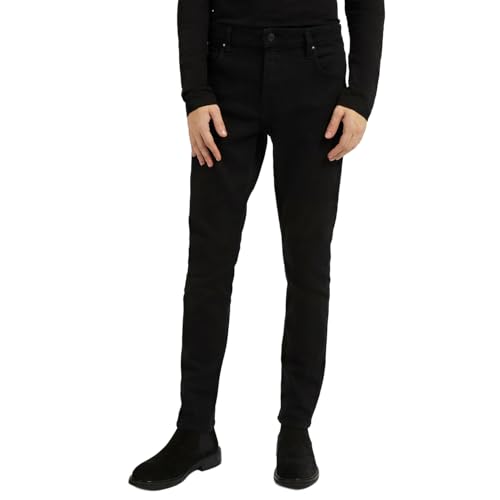 Jeans denim uomo nero GUESS JEANS pantalon homme mode