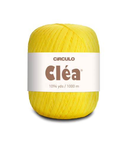 Circulo Clea Yarn – Crochet Thread Fine Size 10-8/2 Perfect for Weaving - 100% Mercerized Brazilian Cotton (Pack of 1 Ball) – 5.3 oz, 1094 yds - Color: 1709 - Gouda