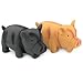 Chiwava 2 Stück 16,5 cm Quitschende Hundespielzeug Latex Schwein GRUNTING Tier Sound Welpen Kauen Interaktives Spiel für Medium Hunde