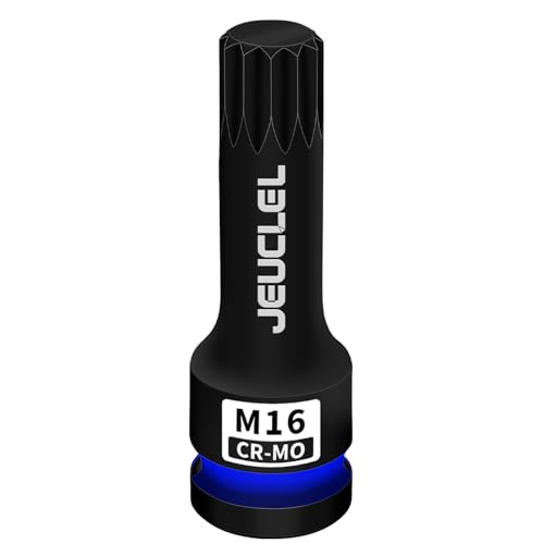 Image of M16 Triple Square Impact Spline Bit Socket, 16mm 1 /2 inch Drive Socket | 12 Point, Cr-Mo, Lengthen Screwdriver Adapter for Electric Ratchet Wrenches, Fastening Screws, Socket Wrench, Head Drill