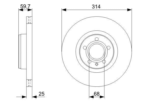 Bosch BD1164 Disques De Frein Avant - Jeu De 2 - Certification ECE-R90