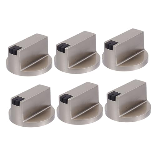 TOBBOMEY 6 piezas Perillas de Control para Estufa de Gas de Botones Giratorios de Ángulo Recto Accesorios Duraderos para de Cocina