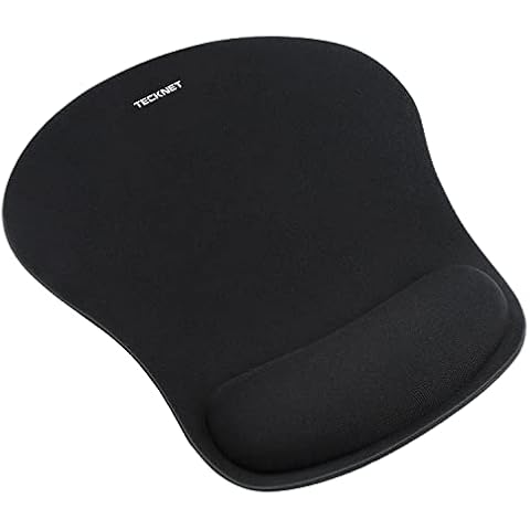TECKNET Mauspad mit Gelkissen, Memory Foam Mousepad Ergonomisches Wasserdicht Komfort Mausmatte mit Handgelenkpolster Handauflage für Alle Maus Offfice Heim Computer Laptop Cover