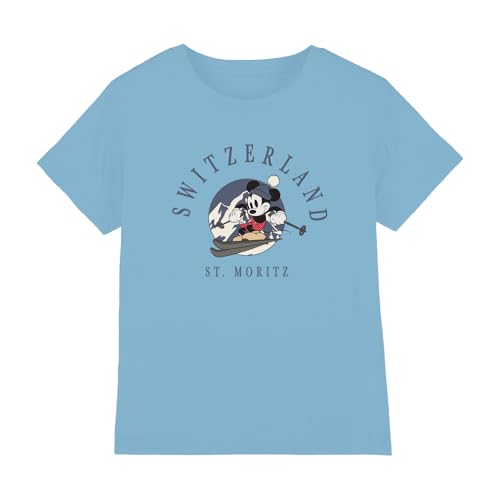 T-shirt Mickey Suisse bleu unisexe pour enfant et garçon